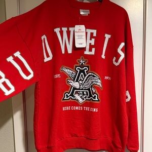 Budweiser Bold Red Crewneck Sweater